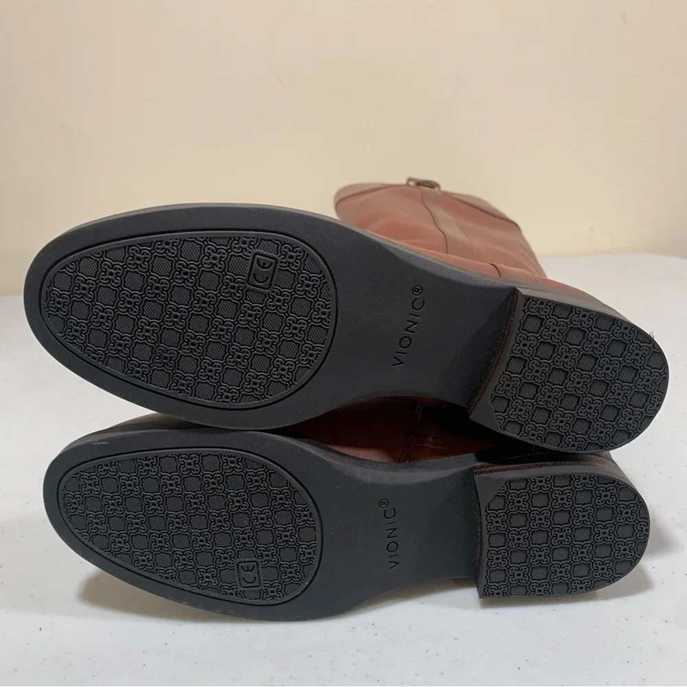 NWOB Vionic Phillipa Women High Shaft Boot 6.5 brown leather ridding boots 2207 - Picture 10 of 13